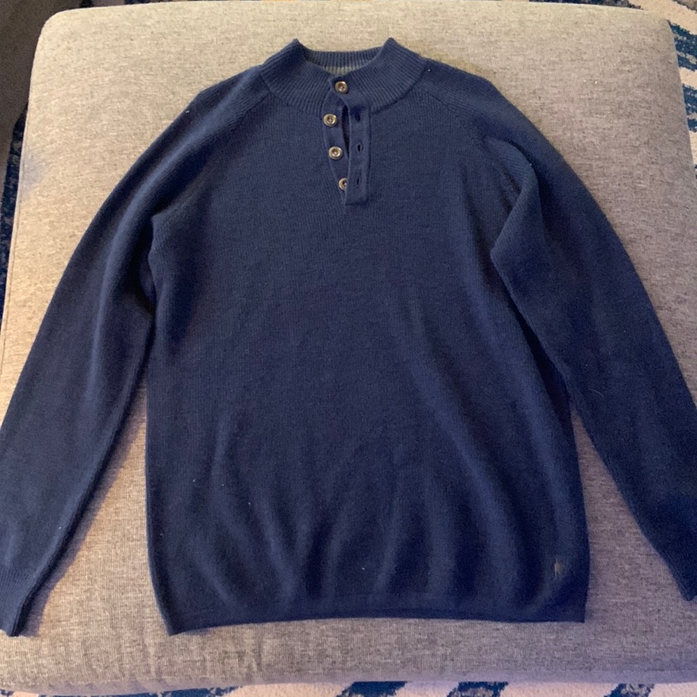 Vintage navy blue smart wool sweater